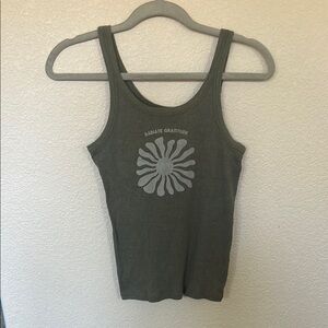 Olive Green American Eagle Graphic Tank Top